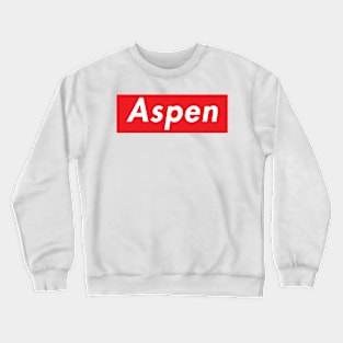 Skiing Aspen Colorado Ski Red And White Skateboard Snowboard Laptop Crewneck Sweatshirt